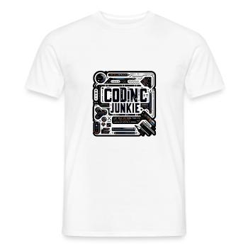 Accro au codage 11 - T-shirt homme - blanc - Devant - AI Model Male 178 dark (178cm)