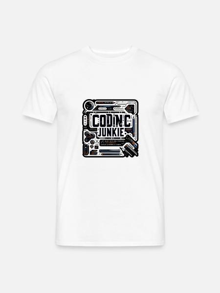 Coding Junkie 11 - Men's T-Shirt - white
