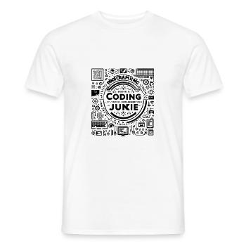Accro au codage 8 - T-shirt homme - blanc - Devant - AI Model Male 178 dark (178cm)