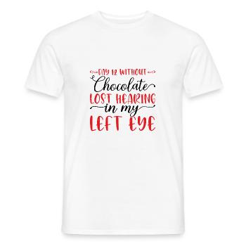 Jour 12 Sans chocolat, perte de l’ouïe 11 - T-shirt homme - blanc - Devant - AI Model Male 178 dark (178cm)