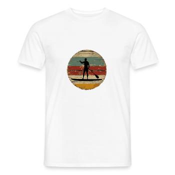 Standup Paddle 2 - Männer T-Shirt - Weiß - Vorne - AI Model Male 178 dark (178cm)