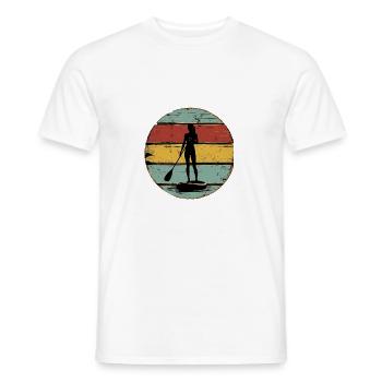 Standup Paddle 3 - Männer T-Shirt - Weiß - Vorne - AI Model Male 178 dark (178cm)
