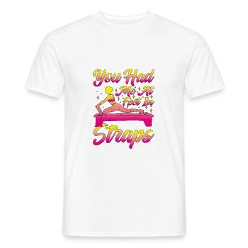 Tu m’as eu aux pieds dans les sangles 41 - T-shirt homme - blanc - Devant - AI Model Male 178 dark (178cm)