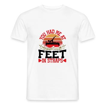 You Had Me At Feet In Straps 42 - Männer T-Shirt - Weiß - Vorne - AI Model Male 178 dark (178cm)