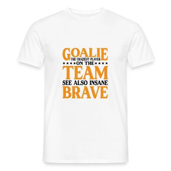 Goalie Gear Goalkeeper Definition 13 - Men's T-Shirt - white - Front - AI Model Male 178 dark (178cm)