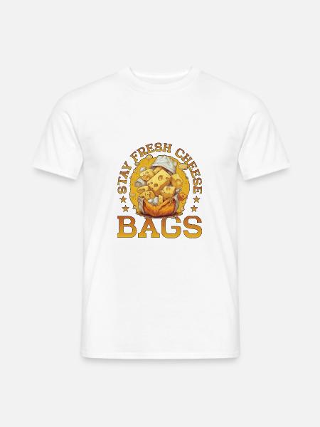 Stay Fresh Cheese Bags 50 - Männer T-Shirt - Weiß