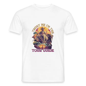 Trust Me I'm The Tour Guide 5 - Men's T-Shirt - white - Front - AI Model Male 178 dark (178cm)
