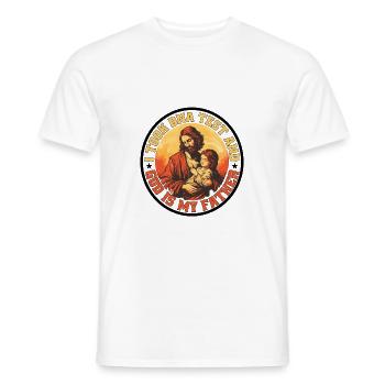 I Took A DNA Test And God Is My Father 32 - Men's T-Shirt - white - Front - AI Model Male 178 dark (178cm)