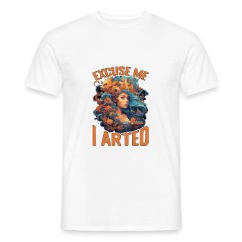 Excuse Me I Arted 15 - Männer T-Shirt - Weiß - Vorne - AI Model Male 178 dark (178cm)
