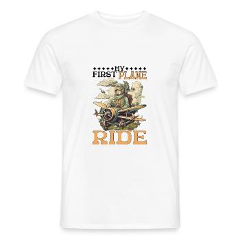My First Plane Ride 58 - Männer T-Shirt - Weiß - Vorne - AI Model Male 178 dark (178cm)