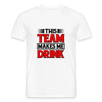 Cette équipe me fait boire 5 - T-shirt homme - blanc - Devant - AI Model Male 178 dark (178cm)