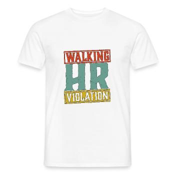 Violation de l’heure de marche 5 - T-shirt homme - blanc - Devant - AI Model Male 178 dark (178cm)