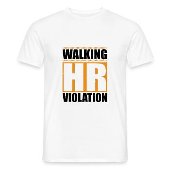 Violation de l’heure de marche 7 - T-shirt homme - blanc - Devant - AI Model Male 178 dark (178cm)