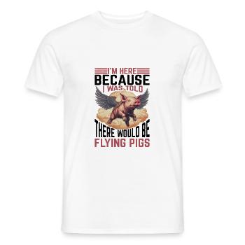 On m’a dit qu’il y aurait des cochons volants 24 - T-shirt homme - blanc - Devant - AI Model Male 178 dark (178cm)