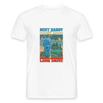 Best Daddy By A Long Drive 3 - Männer T-Shirt - Weiß - Vorne - AI Model Male 178 dark (178cm)