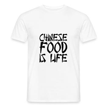 La cuisine chinoise, c’est la vie - T-shirt homme - blanc - Devant - AI Model Male 178 dark (178cm)