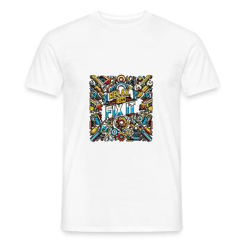 Relax I Can Fix It 33 - Men's T-Shirt - white - Front - AI Model Male 178 dark (178cm)