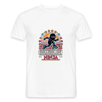 Rollerblade Ninja 7 - Männer T-Shirt - Weiß - Vorne - AI Model Male 178 dark (178cm)