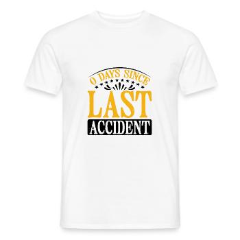0 Days Since Last Accident 35 - Men's T-Shirt - white - Front - AI Model Male 178 dark (178cm)