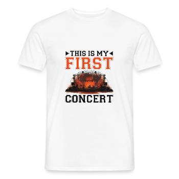This Is My First Concert 73 - Men's T-Shirt - white - Front - AI Model Male 178 dark (178cm)