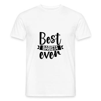 Best Barista Ever 4 - Men's T-Shirt - white - Front - AI Model Male 178 dark (178cm)