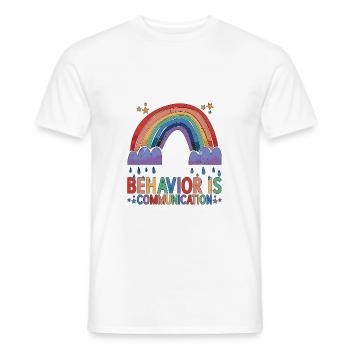 Le comportement, c’est la communication 23 - T-shirt homme - blanc - Devant - AI Model Male 178 dark (178cm)