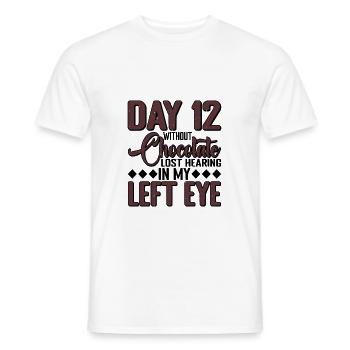 Sans chocolat, j’ai perdu l’ouïe dans mon œil gauche 7 - T-shirt homme - blanc - Devant - AI Model Male 178 dark (178cm)