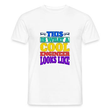 This Is What A Cool Engineer Looks Like 2 - Men's T-Shirt - white - Front - AI Model Male 178 dark (178cm)