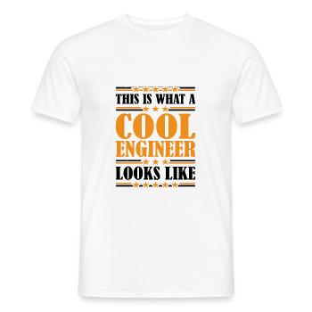 This Is What A Cool Engineer Looks Like 3 - Men's T-Shirt - white - Front - AI Model Male 178 dark (178cm)