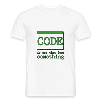 Code Is Art That Does Something 2 - Männer T-Shirt - Weiß - Vorne - AI Model Male 178 dark (178cm)