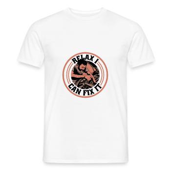 Relax I Can Fix It 12 - Men's T-Shirt - white - Front - AI Model Male 178 dark (178cm)