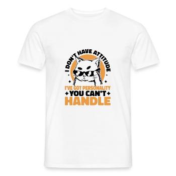 Je n’ai pas d’attitude 7 - T-shirt homme - blanc - Devant - AI Model Male 178 dark (178cm)