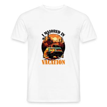 I Majored In Vacation 11 - Men's T-Shirt - white - Front - AI Model Male 178 dark (178cm)