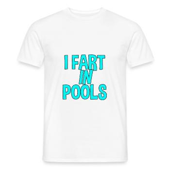 Je pète dans les piscines - T-shirt homme - blanc - Devant - AI Model Male 178 dark (178cm)