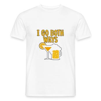 Je vais dans les deux sens 2 - T-shirt homme - blanc - Devant - AI Model Male 178 dark (178cm)
