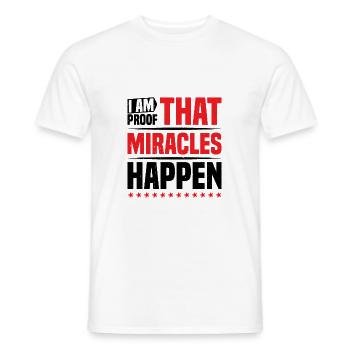 I Am Proof That Miracles Happen 10 - Men's T-Shirt - white - Front - AI Model Male 178 dark (178cm)
