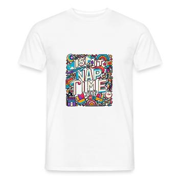 Is It Nap Time Yet 8 - Men's T-Shirt - white - Front - AI Model Male 178 dark (178cm)