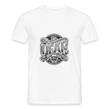 I'm Deaf 41 - Men's T-Shirt - white - Front - AI Model Male 178 dark (178cm)