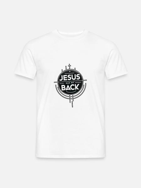 Jesus Has My Back 19 - Men's T-Shirt - white