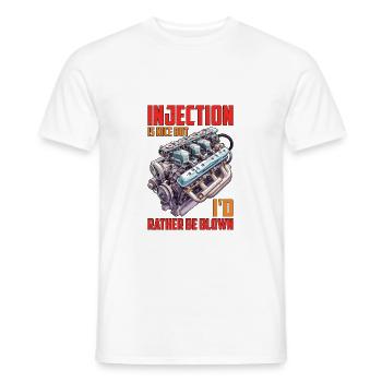 L’injection est agréable mais je préfère être soufflé 16 - T-shirt homme - blanc - Devant - AI Model Male 178 dark (178cm)