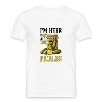 I'm Here To Eat All The Pickles 5 - Men's T-Shirt - white - Front - AI Model Male 178 dark (178cm)