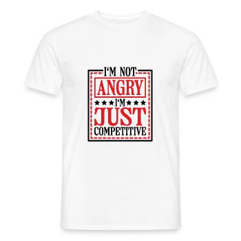 Je ne suis pas en colère, je suis juste compétitif 5 - T-shirt homme - blanc - Devant - AI Model Male 178 dark (178cm)