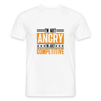 Je ne suis pas en colère, je suis juste compétitif 7 - T-shirt homme - blanc - Devant - AI Model Male 178 dark (178cm)