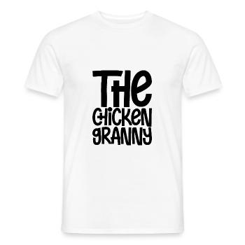 The Chicken Granny - Männer T-Shirt - Weiß - Vorne - AI Model Male 178 dark (178cm)