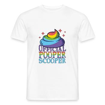 Official Pooper Scooper 26 - Männer T-Shirt - Weiß - Vorne - AI Model Male 178 dark (178cm)