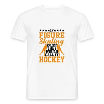 If Figure Skating Was Easy, They Call It Hockey 5 - Men's T-Shirt - white - Front - AI Model Male 178 dark (178cm)