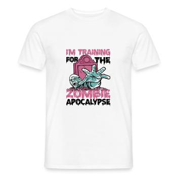 Je m’entraîne pour l’apocalypse zombie 13 - T-shirt homme - blanc - Devant - AI Model Male 178 dark (178cm)