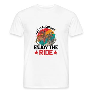 La vie est un voyage, profitez de la balade 5 - T-shirt homme - blanc - Devant - AI Model Male 178 dark (178cm)