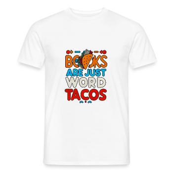 Books Are Just Word Tacos 17 - Männer T-Shirt - Weiß - Vorne - AI Model Male 178 dark (178cm)