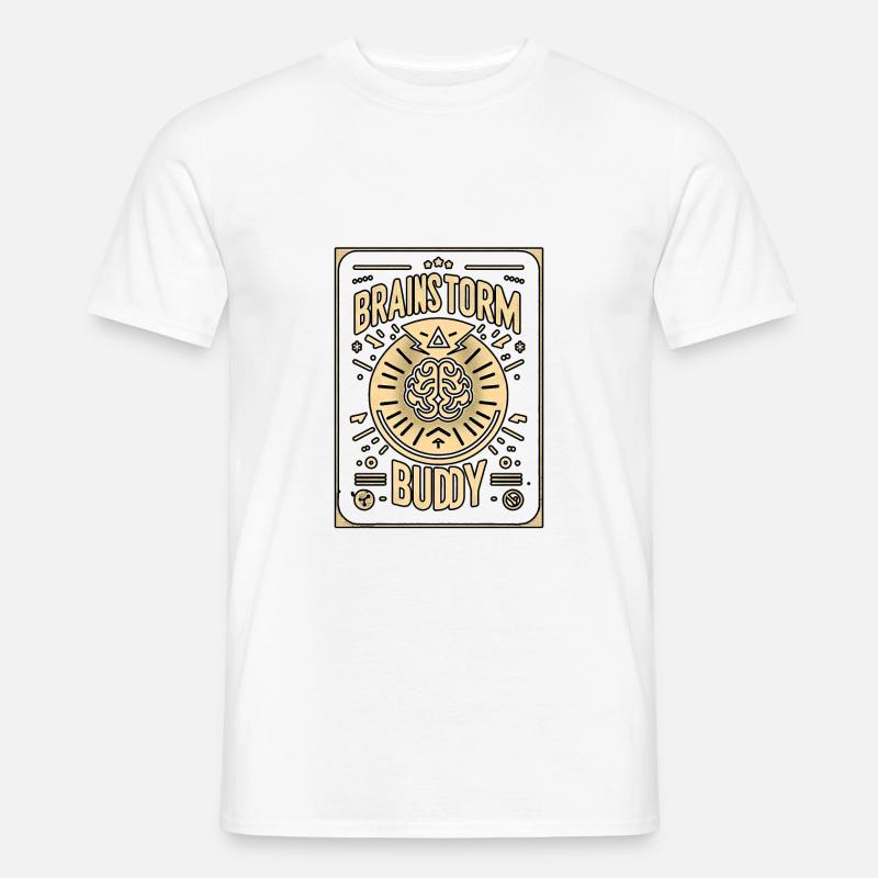 Brainstorm Buddy 6 - Männer T-Shirt - Weiß